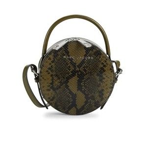 Marc Jacobs Snakeskin Embossed Leather Circle Crossbody Bag New GL0237621